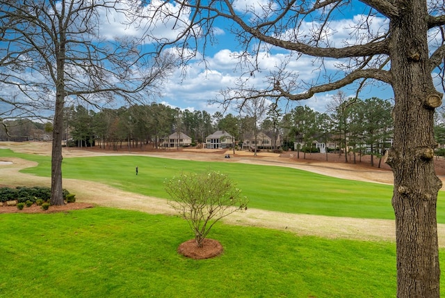 view of home's community with a yard