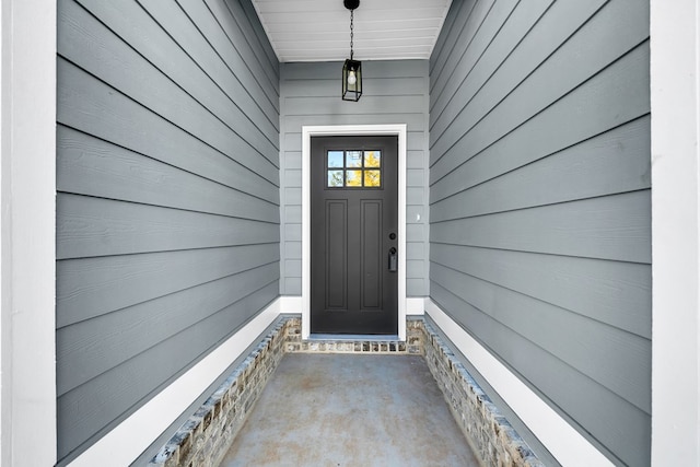 view of doorway to property