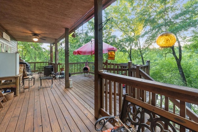 view of wooden deck