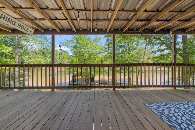 111 Southlake Dr, Eatonton, GA 31024 - wooden deck with a water view