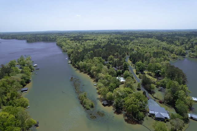 111 Southlake Dr, Eatonton, GA 31024 - bird's eye view featuring a water view and a wooded view