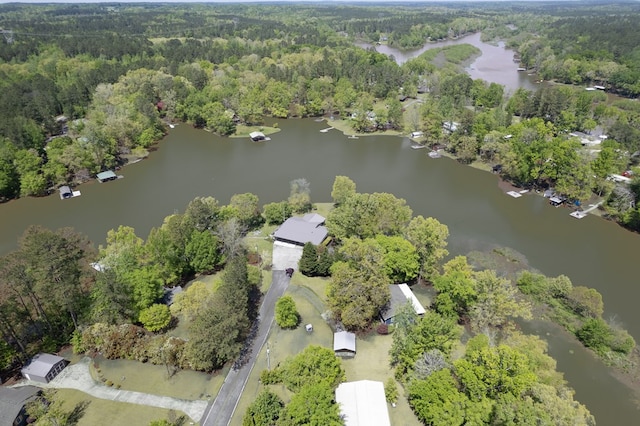 111 Southlake Dr, Eatonton, GA 31024 - drone / aerial view with a forest view and a water view