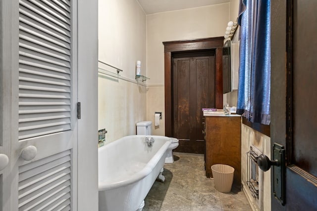 bathroom featuring a tub to relax in