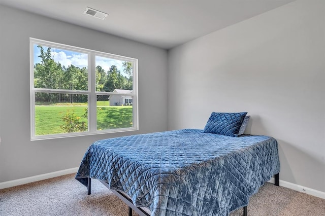 bedroom featuring carpet