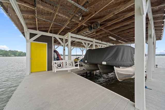 202 Jackson Rd, Milledgeville, GA 31061 - dock area with boat lift and a water view
