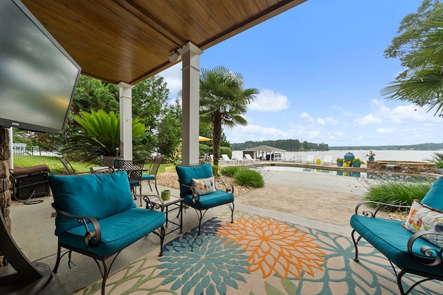 202 Jackson Rd, Milledgeville, GA 31061 - view of patio / terrace featuring an outdoor pool and a water view