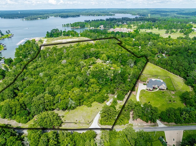 2163 N Jefferson St, Milledgeville, GA 31061 - aerial view of property's location featuring a large body of water and property parcel outlined