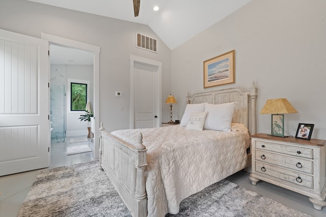 2163 N Jefferson St, Milledgeville, GA 31061 - bedroom featuring vaulted ceiling and ensuite bathroom