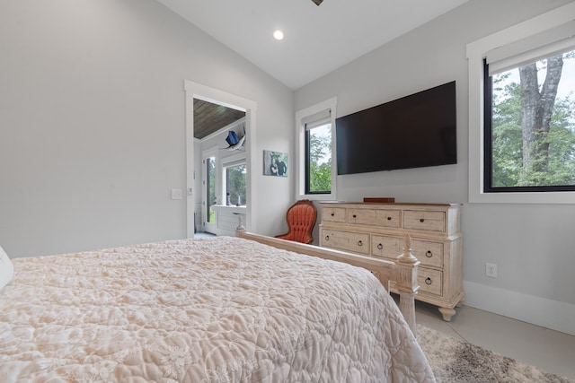 2163 N Jefferson St, Milledgeville, GA 31061 - bedroom with vaulted ceiling and recessed lighting
