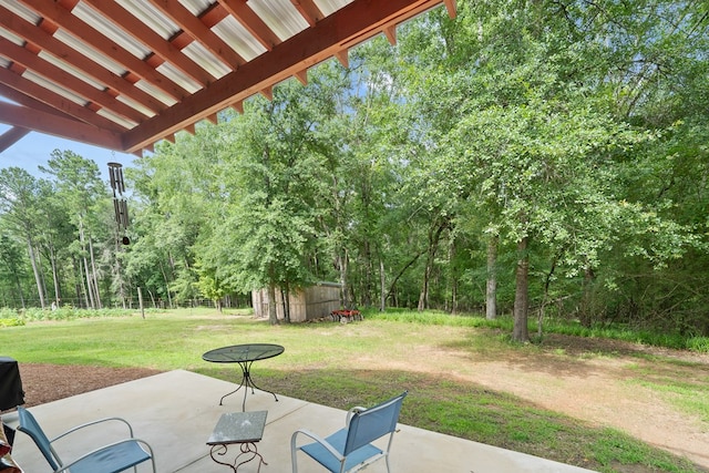 2163 N Jefferson St, Milledgeville, GA 31061 - view of patio / terrace featuring a shed