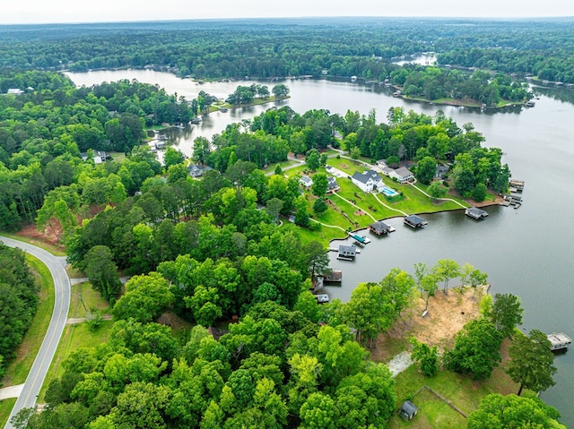 154 Old Plantation Trl, Milledgeville, GA 31061 - bird's eye view of a nearby body of water and a heavily wooded area