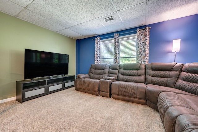 154 Old Plantation Trl, Milledgeville, GA 31061 - living area with carpet and a paneled ceiling