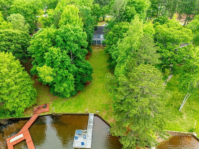 154 Old Plantation Trl, Milledgeville, GA 31061 - view from above of property with a nearby body of water