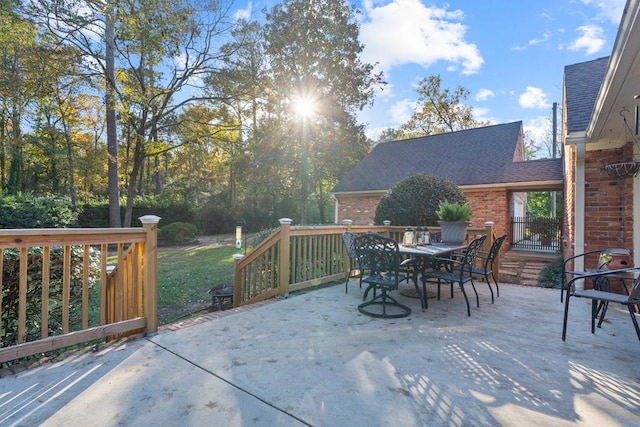 deck with a patio area