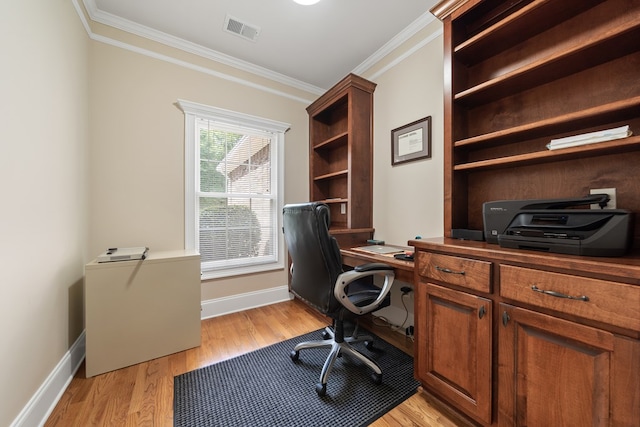 411 Rockville Rd, Eatonton, GA 31024 - office space with crown molding and light wood-style floors