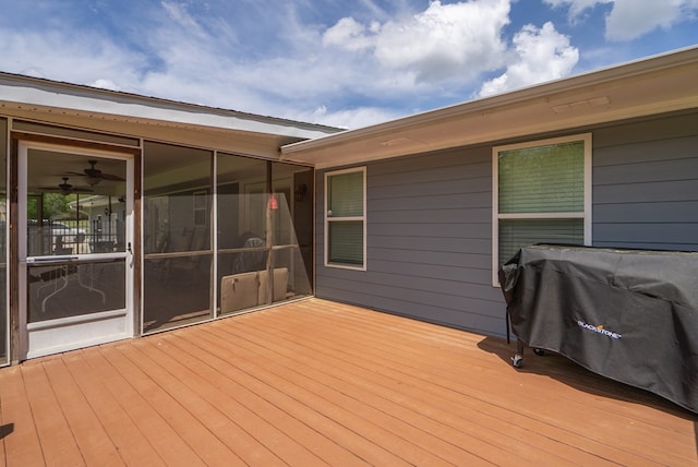 220 Pitts Chapel Rd, Newborn, GA 30056 - wooden terrace featuring a sunroom and a grill