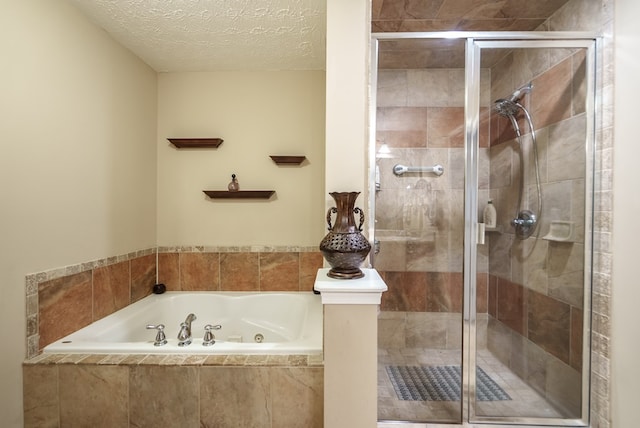 220 Pitts Chapel Rd, Newborn, GA 30056 - bathroom featuring a shower stall and a tub with jets