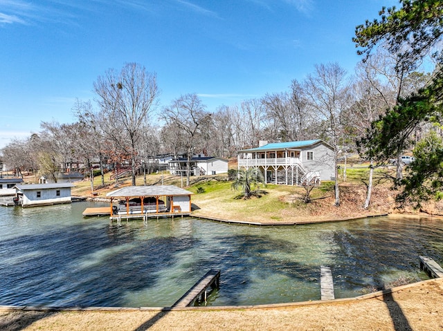 222 Sheffield Dr Unit E-5, Sparta, GA 31087 - dock area with stairs and a water view