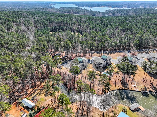 222 Sheffield Dr Unit E-5, Sparta, GA 31087 - drone / aerial view featuring a forest view and a water view
