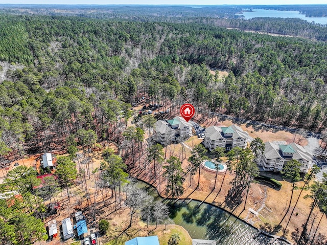 222 Sheffield Dr Unit E-5, Sparta, GA 31087 - aerial view with a water view and a view of trees