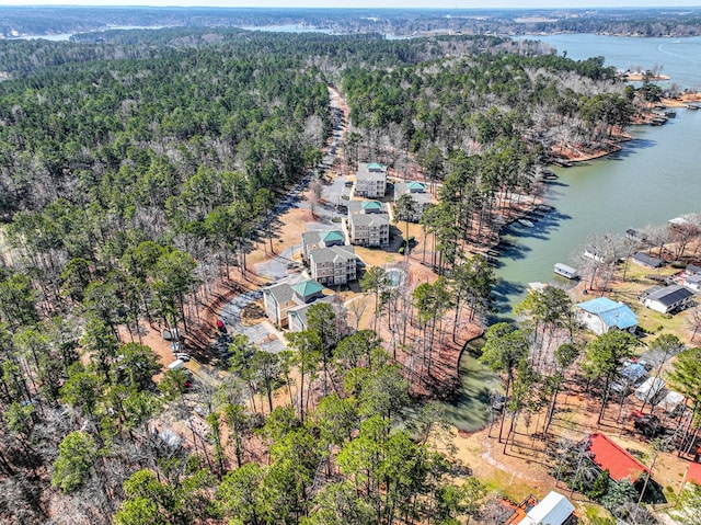 222 Sheffield Dr Unit E-5, Sparta, GA 31087 - birds eye view of property with a wooded view and a water view