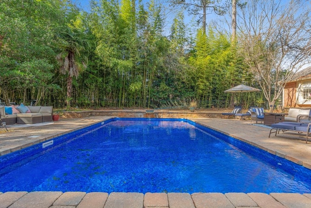 3657 Sussex Dr, Milledgeville, GA 31061 - outdoor pool with a patio and an outdoor living space