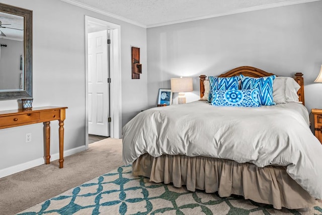 126A N Little River Run, Eatonton, GA 31024 - bedroom with crown molding, carpet floors, and a textured ceiling