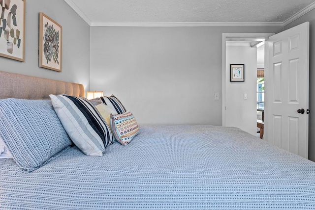 126A N Little River Run, Eatonton, GA 31024 - bedroom with ornamental molding and a textured ceiling