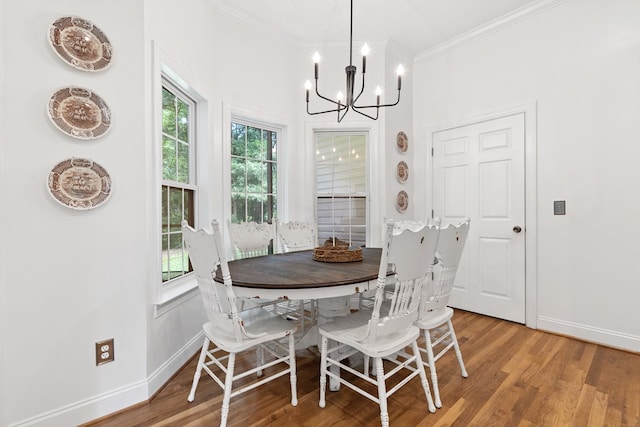 793 Greene Settlement Rd, Gray, GA 31032 - dining space with a chandelier, light wood-type flooring, and crown molding