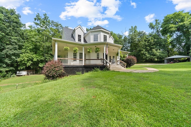 793 Greene Settlement Rd, Gray, GA 31032 - farmhouse featuring a porch and a front yard