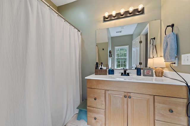 793 Greene Settlement Rd, Gray, GA 31032 - bathroom with vanity and a shower with curtain