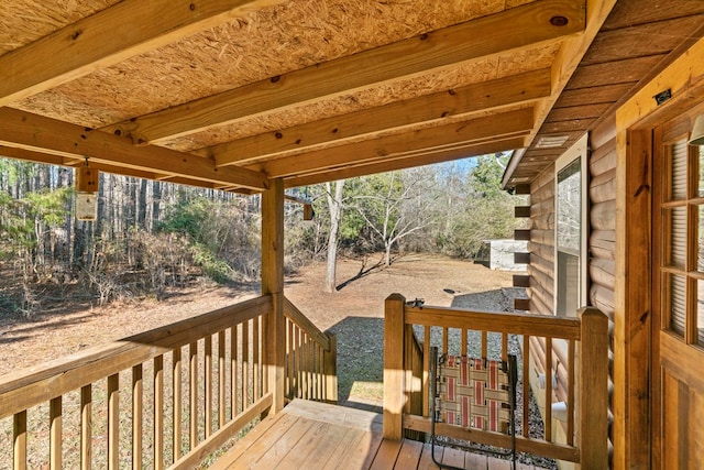 view of wooden terrace