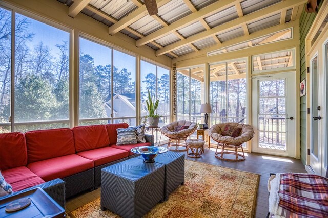 view of patio / terrace featuring a porch and a ceiling fan