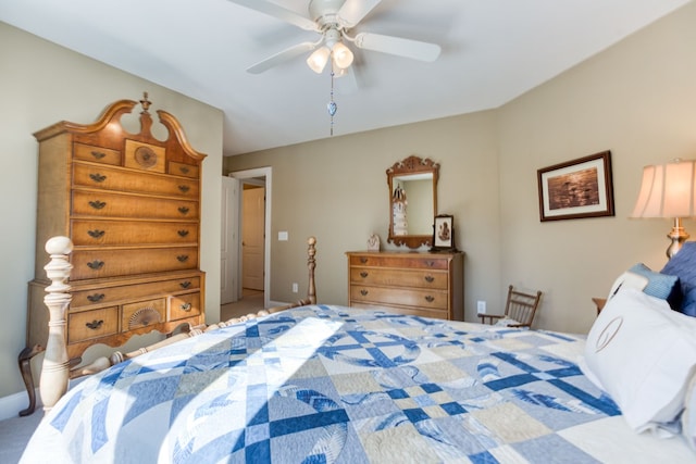 bedroom featuring a ceiling fan