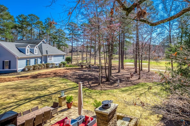 view of yard with a patio