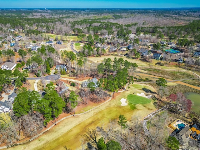 bird's eye view featuring golf course view