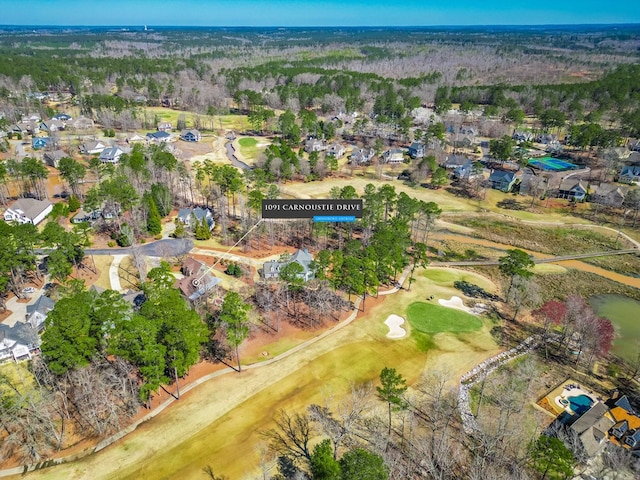 bird's eye view featuring golf course view