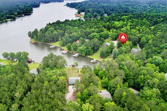 223 Dogwood Dr, Sparta, GA 31087 - aerial overview of property's location featuring a large body of water and a forest