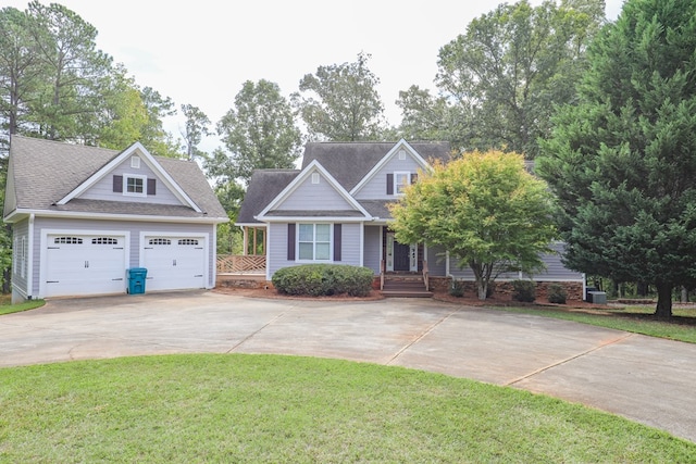 craftsman-style house with a front lawn