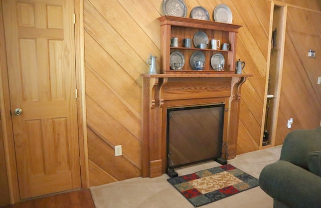 interior details with wood walls