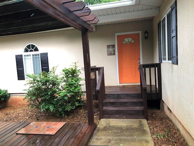 104 Wesley Ct, Eatonton, GA 31024 - property entrance featuring stucco siding