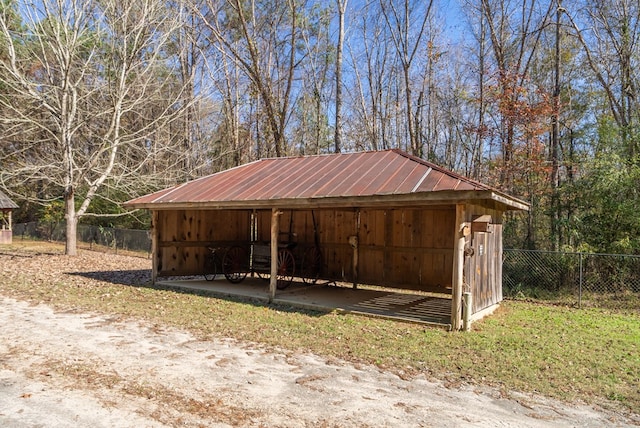 view of outdoor structure