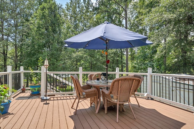 view of wooden deck