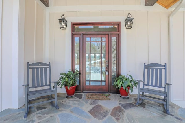 view of doorway to property