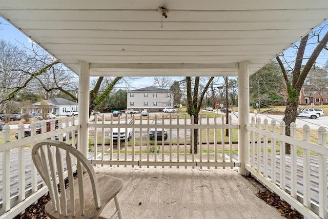 view of patio featuring a porch