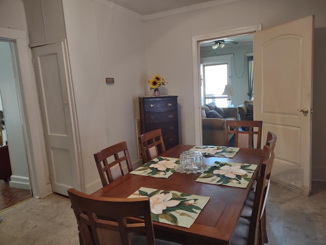 144 Bell Ave, Milledgeville, GA 31061 - dining room featuring a ceiling fan