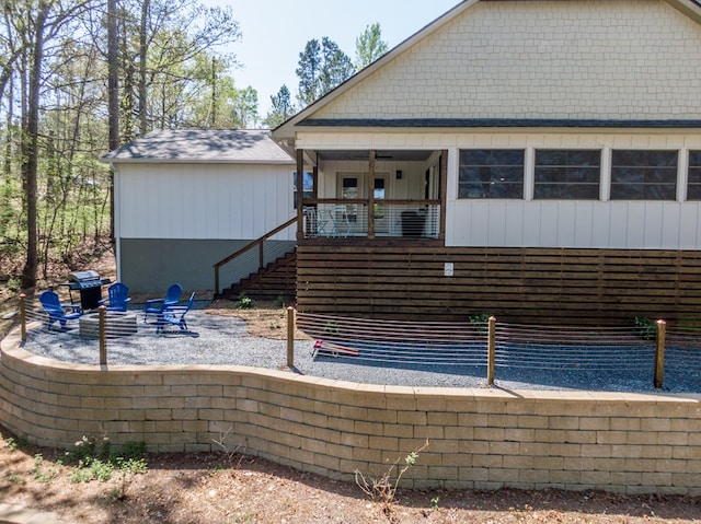 exterior space with a patio