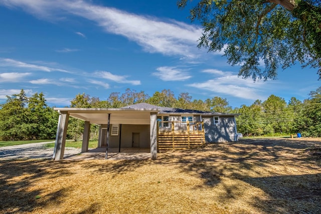 exterior space with a deck