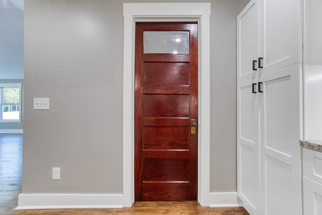 interior space featuring light wood-type flooring