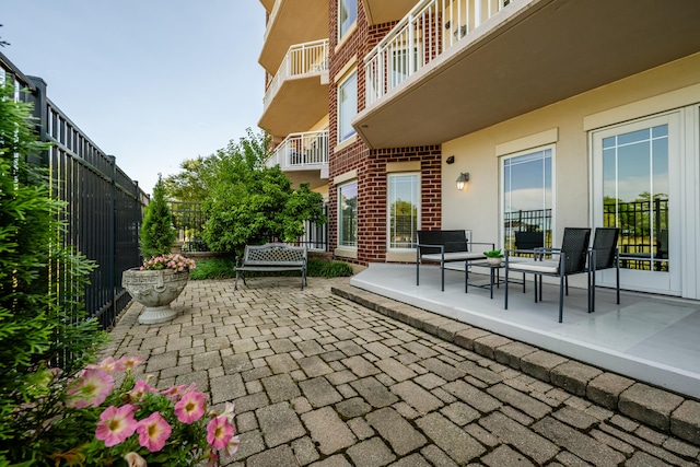 view of patio / terrace with fence